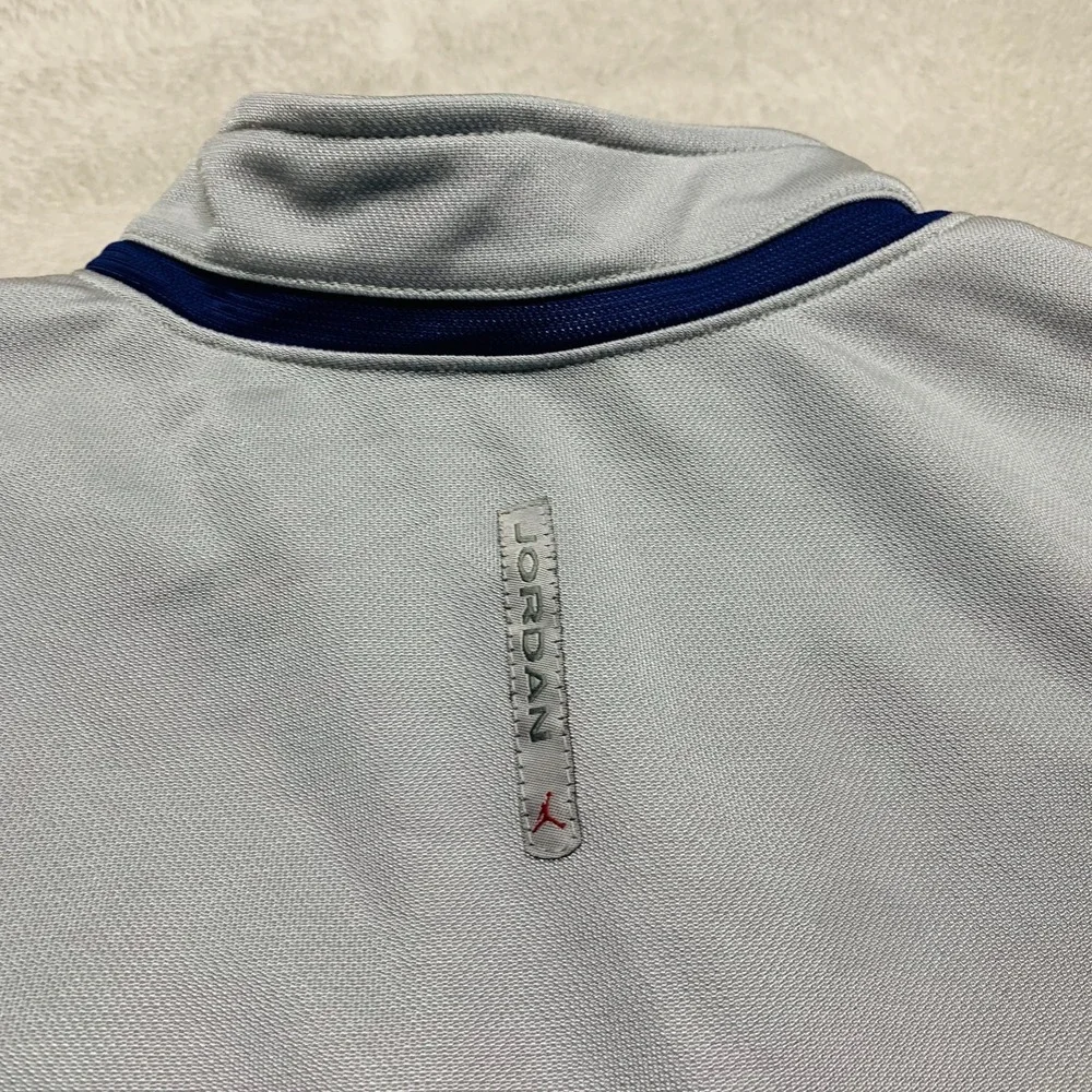 Vintage Air Jordan Jacket Mens L Full Zip Gray Y2K‎ Track Jacket Pockets Mesh